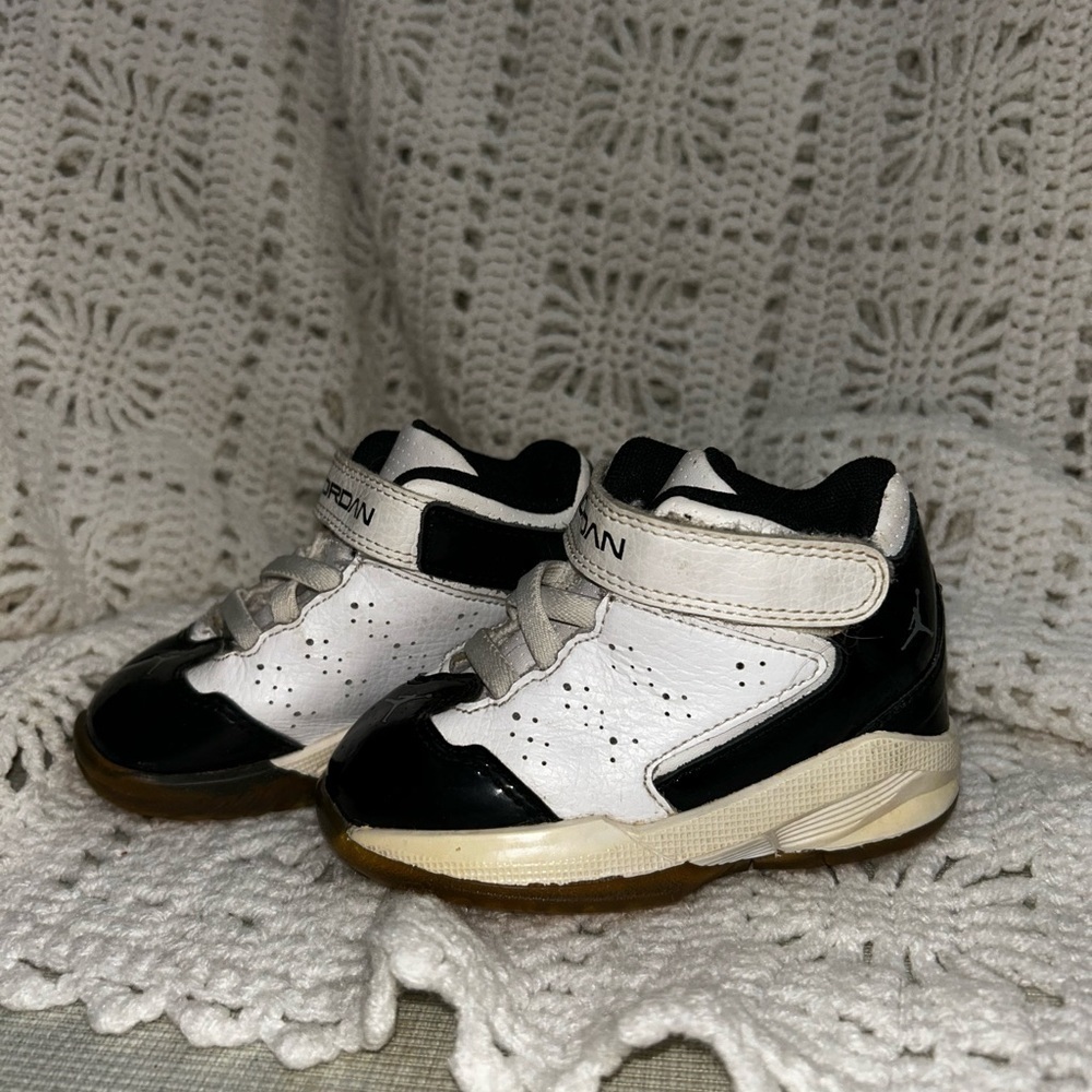 Jordan Kids Black and White Sneakers